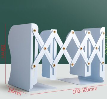 Multicolor Thicken Schaalbare Boekensteun Retro Creatieve Boekensteun Metaal Ijzer Boekenplank Boek Standhouder Ondersteuning Desktop Opbergrek blauw