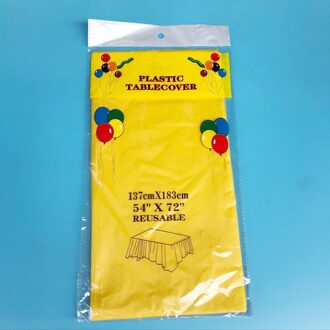 Multicolor Waterdichte Tafelkleed Plastic Wegwerp Tafelkleden Olie Proof Tafelkleed Party Catering Evenementen Servies 137*183cm geel