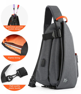 Multifunction Fashion Men Crossbody Bags USB Charging Chest Pack Short Trip Messengers Bag Water Repellent Shoulder Bags New