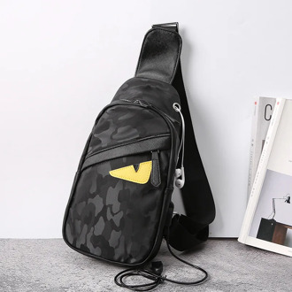 Multifunction Fashion Men Crossbody Bags USB Charging Chest Pack Unisex Waterproof Fanny Bag Fashion Chest Bag