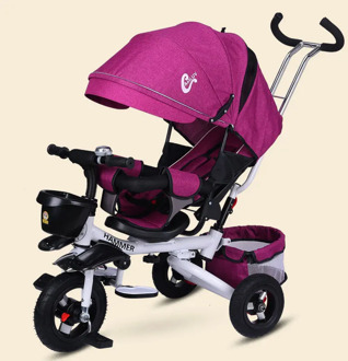 Multifunction Folding Can Sit and Lie Children's Tricycle Baby Stroller Bicycle Reclining Seat Space Wheel Three Wheel Stroller