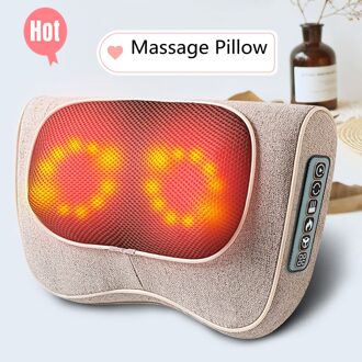 Multifunction Neck Massage Pillow Wave Curve Massage Shoulder Sleep Aid Soft Pillow Relieve Stress Health Body Massage Tools 4 KEY