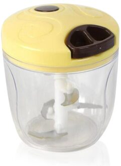 Multifunction Vegetable Chopper 900ML Large Capacity Manual Meat Vegetable Fruit Twist Shredder With 5Blades Kitchen Accessories geel