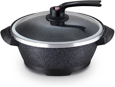 Multifunctiona Magic Vacuüm Fornuis Huishoudelijke Elektrische China Pot non-stick Rookloze Dikker Elektrische Kookpot ZKG3203YY zwart