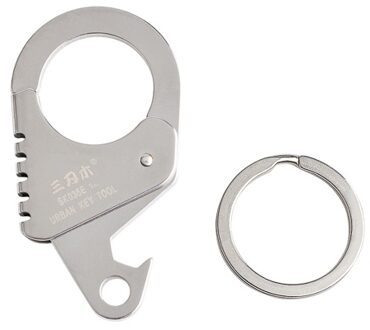 Multifunctional Carabiner Keychain Stainless Steel Survival Gear Pocket Tool
