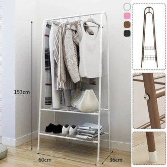 Multifunctional Coat Rack Floor Standing Clothes Hanging Storage Shelf Clothes Hanger Racks Simple Metal Iron Bedroom Furniture