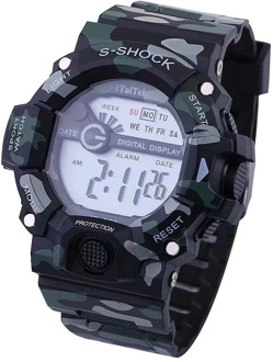Multifunctional Digital Electronic Watches Sport Watch Camouflage 30M Waterproof Fashion digital Watch montre homme 2019