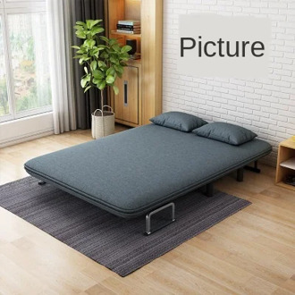 Multifunctional folding sofa bed, small apartment living room, lazy fabric, detachable and washable double single dual-purpose f