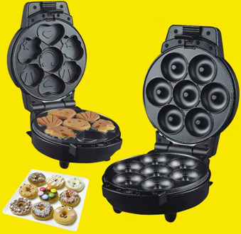 Multifunctional household mini cake machine donut electromechanical baking pan 2 in 1 interchangeable baking tray cake maker