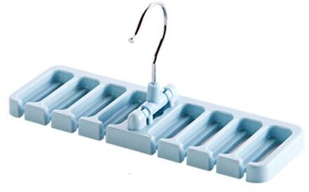 Multifunctioneel Opbergrek Stropdas Riem Organizer Roterende Ties Hanger Houder Garderobe Kast Opslag Houder met Metalen Hanger blauw-S