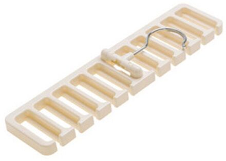 Multifunctioneel Opbergrek Stropdas Riem Organizer Roterende Ties Hanger Houder Garderobe Kast Opslag Houder met Metalen Hanger wit-L