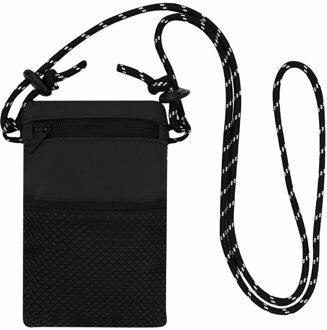 Multifunctioneel tasje/schoudertas - zwart - telefoon/geld tasje - festival tassen