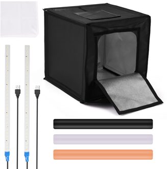 Multifunctionele 0.4M Led Light Soft Box Set Draagbare Foto Verlichting Modifier Fotografie Accessoire Softbox Met Achtergronden