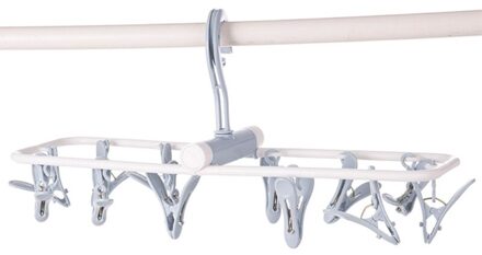Multifunctionele 12 Clip Winddicht Opvouwbare Kleerhanger Droger Multi-Functionele Droogrek Ondergoed Sokken Clip Plastic