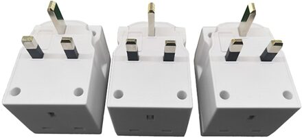 Multifunctionele 13A Britse One-Turn-Drie Transformeren Plug Met Zekering Transformeren Pluggen Travel Adapter 3stk