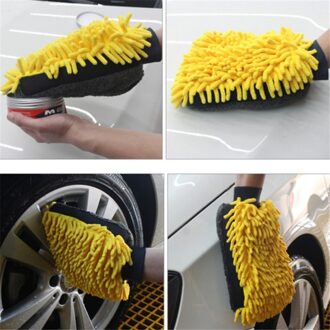 Multifunctionele 3 In 1 Wasstraat Handschoenen Auto Handdoek Reinigingsborstel Microfiber Chenille Auto Care Spons Borstels