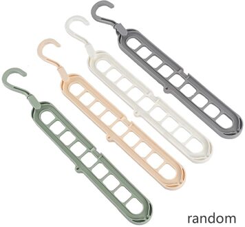 Multifunctionele 360 Roterende Magic Hanger 9-Gat Ruimtebesparend Hanger Folding Magic Hanger Garderobe Drogen Kleding Kleding opslag willekeurig