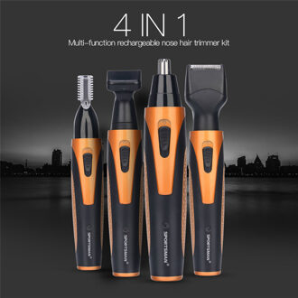 Multifunctionele 4 In1 Elektrische Neus Haar Trimmer Hair Cut Clipper Kit Oor Neus Groomer Scheerapparaat Veilig Gezichtsverzorging Scheren Cut voor Mannen
