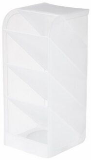 Multifunctionele 4 Raster Desktop Organizer Pennenhouder Make Opbergdoos School Office Accessoires Briefpapier donker grijs