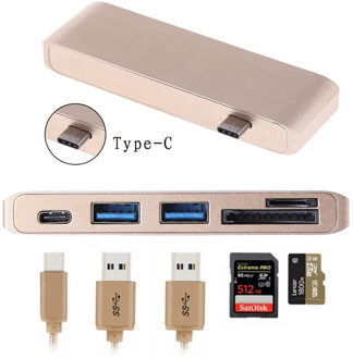 Multifunctionele 5-In-1 USB-C 3.1 Type-C Hub USB 3.0 Combo PD Power Levering SD/ TF Micro SD Kaartlezer Voor MacBook Chromebook
