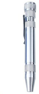 Multifunctionele 8 In 1 Mini Aluminium Precision Pen Schroevendraaier Schroevendraaier Set Reparatie Toolsfor Mobiele Telefoon Hand Tool zilver