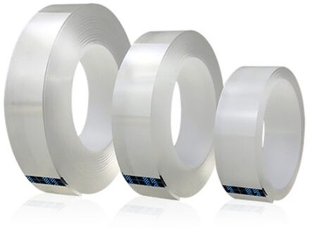 Multifunctionele Afneembare Wasbare Dubbelzijdig Adhesive Strips Herbruikbare Nano Tape Naadloze Traceless Sticky Holder Plakken Foto 'S 1MM 3CM 1M