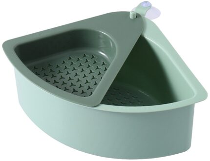 Multifunctionele Aftappen Rack Zuignap Wastafel Hoek Spons Opslag Plank Voor Keuken Gemak groen