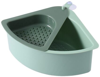 Multifunctionele Aftappen Rack Zuignap Wastafel Hoek Spons Opslag Plank Voor Keuken Thuis Tuin groen