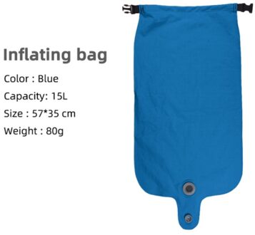 Multifunctionele Air Bag Waterdichte Tas Kan Opblazen De Slaapmat, Gebruikt Als Luchtpomp Voor Slapen Pad blauw kleur
