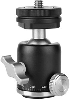 Multifunctionele Aluminium Mini Balhoofd 360 Graden Panorama Balhoofd Met Shoe Base Mount Voor Camera Dslr Video microfoon