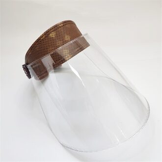 Multifunctionele Anti-Spitting Hoed Stofdicht Anti-Fog Hoed Anti-Spit Beschermende Piekte Hoed Stofdicht Cover baseball Verstelbare Cap Bruin