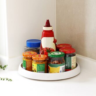 Multifunctionele Antislip Spice Draaiende Opslag Lade Keuken Kruiden Doos Roterende Tray Cosmetische Organizer