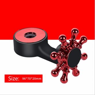 Multifunctionele Auto Haak 360 Graden Auto Seat Hoofdsteun Hanger Tas Haak Houder Voor Bag Purse Doek Kruidenier Opslag Auto Fastener rood