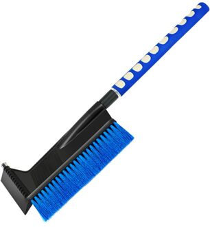 Multifunctionele Auto Sneeuwschep Intrekbare Sneeuwruimen Borstel Sneeuw Remover Cleaner Tool Bezem Wassen Accessoires Met Veiligheid Hamer Telescopic