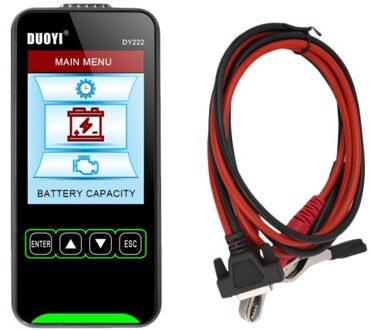 Multifunctionele Batterij Gezondheid Checker Automotive Battery System Tester DY222 12V/24V Auto Batterij Load Tester