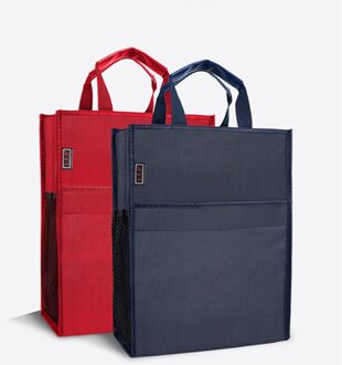 Multifunctionele Bestand Zak Waterdichte Multi-layer Water Fles Pocket Leren Student Tas Bestand Handtas rood