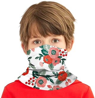 Multifunctionele Bloemen Hoofd Sjaal Hals Cover Wasbare Fietsen Masker Chiffon Quick Dry Print Sjaal Voor Kid Baoy Meisje Sjaals