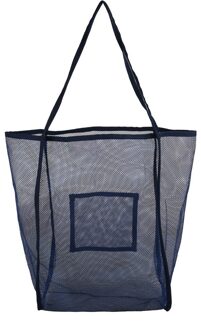 Multifunctionele Casual Soild Kleur Handtassen Reistas Vrouwelijke Grote Capaciteit Reistassen Mesh Grote Capaciteit Tassen Winkelen Handtas Blauw