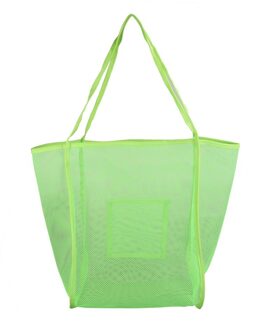 Multifunctionele Casual Soild Kleur Handtassen Reistas Vrouwelijke Grote Capaciteit Reistassen Mesh Grote Capaciteit Tassen Winkelen Handtas groen