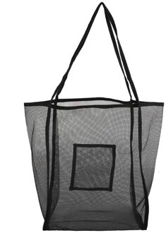 Multifunctionele Casual Soild Kleur Handtassen Reistas Vrouwelijke Grote Capaciteit Reistassen Mesh Grote Capaciteit Tassen Winkelen Handtas zwart