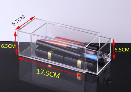 Multifunctionele Clear Acrylic Make Organizer Opbergdoos Draagbare Make Up Opslag Lade Glazen Pen Cosmetische Display Stand Rack 1 laag