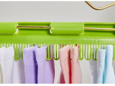 Multifunctionele Clip Hanger Sok Ondergoed Handdoek Hanger Drogen Plastic Om Groene F2