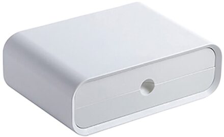 Multifunctionele Computer Screen Stand Monitor Plank Desktop Opbergrek Container Wit