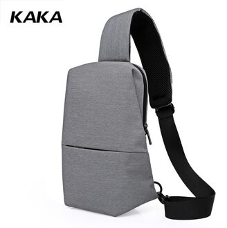 Multifunctionele Crossbody Tassen Mannen Usbcharging Chestpack Korte Reis Boodschappers Borst Bag Waterdichte Grote Capaciteit Schoudertas Grijs