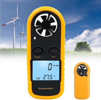 Multifunctionele Digitale LCD AnemometerThermometer Air Wind Speed Meter Temperatuur Tester