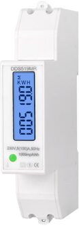 Multifunctionele Digitale Voltmeter Amperemeter Wattmeter Lcd Backlight Display Din Rail Kwh Meter Ac 230V 5-100A RS485 Modbus Uitgang
