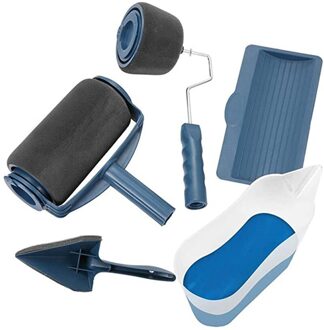 Multifunctionele Diy Kwast Roller Borstel Handvat Tool Huishoudelijke Hoek Borstel Thuis Kantoor Kamer Muur Multifunctionele 5stk