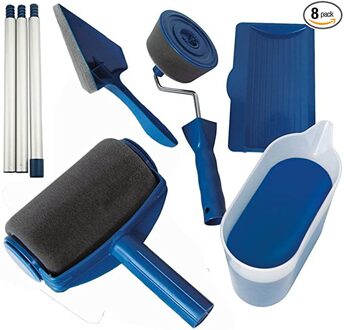 Multifunctionele Diy Kwast Roller Borstel Handvat Tool Huishoudelijke Hoek Borstel Thuis Kantoor Kamer Muur Multifunctionele 8stk