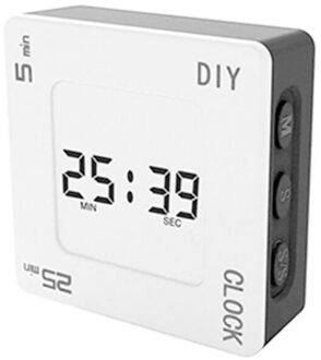 Multifunctionele Diy Time Management Pomodoro Timer Creatieve Vierkante Wekker Trillingen Knipperende Backlight Timer Herinnering 03