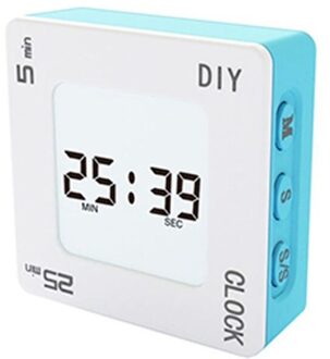 Multifunctionele Diy Time Management Pomodoro Timer Creatieve Vierkante Wekker Trillingen Knipperende Backlight Timer Herinnering 05
